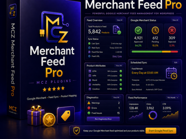 MCZ Merchant Feed PRO - feed produktowy dla Google Merchant Center